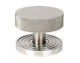 From The Anvil Brompton Beehive Rose Centre Door Knob, Satin Marine Stainless Steel - 46772