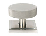 From The Anvil Brompton Square Rose Centre Door Knob, Satin Marine Stainless Steel - 46773