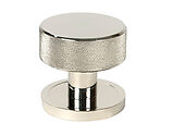 From The Anvil Brompton Plain Rose Mortice/Rim Knob Set, Polished Nickel - 46782 (sold in pairs)