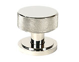 From The Anvil Brompton Art Deco Rose Mortice/Rim Knob Set, Polished Nickel - 46783 (sold in pairs)