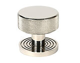 From The Anvil Brompton Beehive Rose Mortice/Rim Knob Set, Polished Nickel - 46784 (sold in pairs)