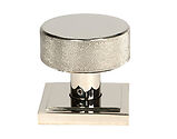 From The Anvil Brompton Square Rose Mortice/Rim Knob Set, Polished Nickel - 46785 (sold in pairs)