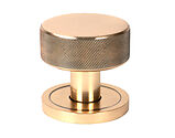 From The Anvil Brompton Plain Rose Mortice/Rim Knob Set, Polished Bronze - 46790 (sold in pairs)
