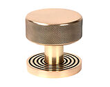 From The Anvil Brompton Beehive Rose Mortice/Rim Knob Set, Polished Bronze - 46792 (sold in pairs)