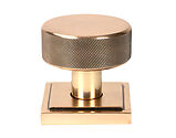 From The Anvil Brompton Square Rose Mortice/Rim Knob Set, Polished Bronze - 46793 (sold in pairs)