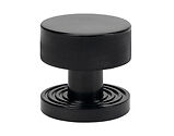 From The Anvil Brompton Beehive Rose Mortice/Rim Knob Set, Black - 46796 (sold in pairs)