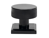 From The Anvil Brompton Square Rose Mortice/Rim Knob Set, Black - 46797 (sold in pairs)