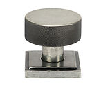 From The Anvil Brompton Square Rose Mortice/Rim Knob Set, Pewter - 46805 (sold in pairs)