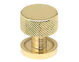 From The Anvil Brompton Cabinet Knob On Rose (25mm, 32mm Or 38mm), Polished Brass - 46816