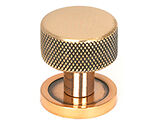 From The Anvil Brompton Cabinet Knob On Rose (25mm, 32mm Or 38mm), Polished Bronze - 46830