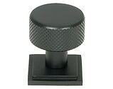 From The Anvil Brompton Square Rose Cabinet Knob (25mm, 32mm Or 38mm), Matt Black - 46841