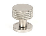 From The Anvil Brompton Cabinet Knob On Rose (25mm, 32mm Or 38mm), Satin Stainless Steel - 46850