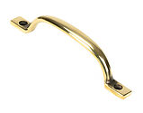From The Anvil Slim Sash Window Pull Handle (130mm x 12mm), Aged Brass - 46954