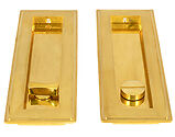 From The Anvil Art Deco Rectangular Pull Privacy Set (175mm OR 250mm), Polished Brass - 47161