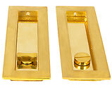 From The Anvil Plain Rectangular Pull Privacy Set (175mm OR 250mm), Polished Brass - 47163