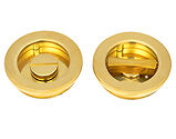 From The Anvil Plain Round Pull Privacy Set (60mm OR 75mm Diameter), Polished Brass - 47171