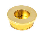 From The Anvil Round Finger Edge Pull (34mm Diameter), Polished Brass - 47174