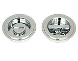 From The Anvil Art Deco Round Pull Privacy Set (60mm OR 75mm Diameter), Polished Chrome - 47187
