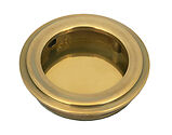 From The Anvil Art Deco Round Pull (60mm OR 75mm Diameter), Aged Brass - 48316