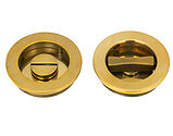 From The Anvil Plain Round Pull Privacy Set (60mm OR 75mm Diameter), Aged Brass - 48330