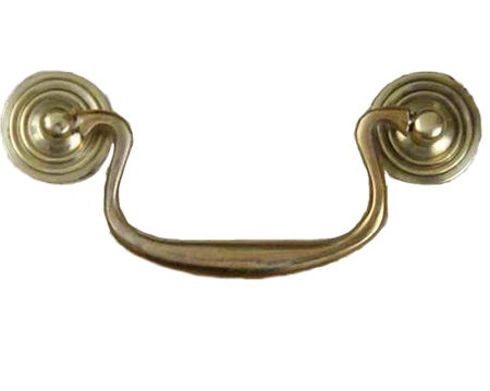 Cottingham Swan Neck Drop Handle (92mm), Polished Brass - 49.079A.SB.92