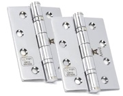 From The Anvil 4 Inch Ball Bearing Butt Hinges, Polished Chrome - 49576 (sold in pairs) 