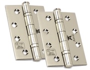From The Anvil 4 Inch Ball Bearing Butt Hinges, Polished Nickel - 49582 (sold in pairs) 