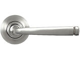 From The Anvil Avon Door Handles On Plain Rose, Satin Marine Stainless Steel - 49848 (sold in pairs)