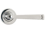 From The Anvil Avon Door Handles On Plain Rose, Polished Marine Stainless Steel - 49852 (sold in pairs)