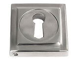 From The Anvil Standard Profile Square Escutcheon, Satin Marine Stainless Steel - 49867