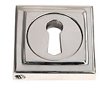 From The Anvil Standard Profile Square Escutcheon, Polished Marine Stainless Steel - 49871