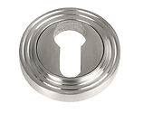 From The Anvil Euro Profile Beehive Round Escutcheon, Satin Marine Stainless Steel - 49874