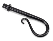 From The Anvil Shepherds Crook Curtain Finial, Black - 49902 (Sold in pairs)