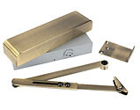 From The Anvil Size 2-5 Door Closer & Cover, Aged Brass - 50107