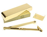From The Anvil Size 2-5 Door Closer & Cover, Polished Brass - 50108