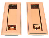 From The Anvil Art Deco Rectangular Pull Privacy Set (175mm OR 250mm), Polished Bronze - 50138