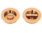 From The Anvil Plain Round Pull Privacy Set (60mm OR 75mm Diameter), Polished Bronze - 50148