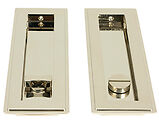 From The Anvil Art Deco Rectangular Pull Privacy Set (175mm OR 250mm), Polished Nickel - 50156