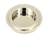 From The Anvil Art Deco Round Pull (60mm OR 75mm Diameter), Polished Nickel - 50160
