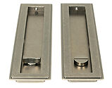 From The Anvil Art Deco Rectangular Pull Privacy Set (175mm OR 250mm), Pewter - 50174