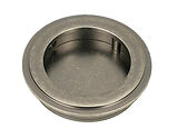 From The Anvil Art Deco Round Pull (60mm OR 75mm Diameter), Pewter - 50178