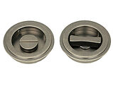 From The Anvil Art Deco Round Pull Privacy Set (60mm OR 75mm Diameter), Pewter - 50182