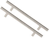 From The Anvil Back To Back Fix T Bar Pull Handle (32mm Diameter), Grade 316 Satin Stainless Steel - 50226 (sold in pairs)