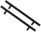 From The Anvil Back To Back Fix T Bar Pull Handle (32mm Diameter), Grade 316 Matt Black Stainless Steel - 50256 (sold in pairs)