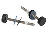 From The Anvil 100mm Bolt Fixings For T Bar, Matt Black Stainless Steel - 50273 (sold in pairs)