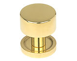 From The Anvil Kelso Cabinet Knob On Rose (25mm, 32mm Or 38mm), Polished Brass - 50292