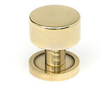 From The Anvil Kelso Cabinet Knob On Rose (25mm, 32mm Or 38mm), Aged Brass - 50304