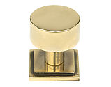 From The Anvil Kelso Square Rose Cabinet Knob (25mm, 32mm Or 38mm), Aged Brass - 50306