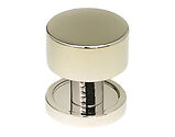 From The Anvil Kelso Cabinet Knob On Rose (25mm, 32mm Or 38mm), Polished Nickel - 50313