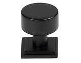 From The Anvil Kelso Square Rose Cabinet Knob (25mm, 32mm Or 38mm), Matt Black - 50339